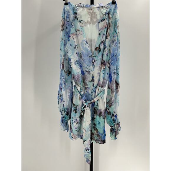 Hemant And Nandita 'Teien' Blue Viscose Romper Size M - Picture 2 of 4